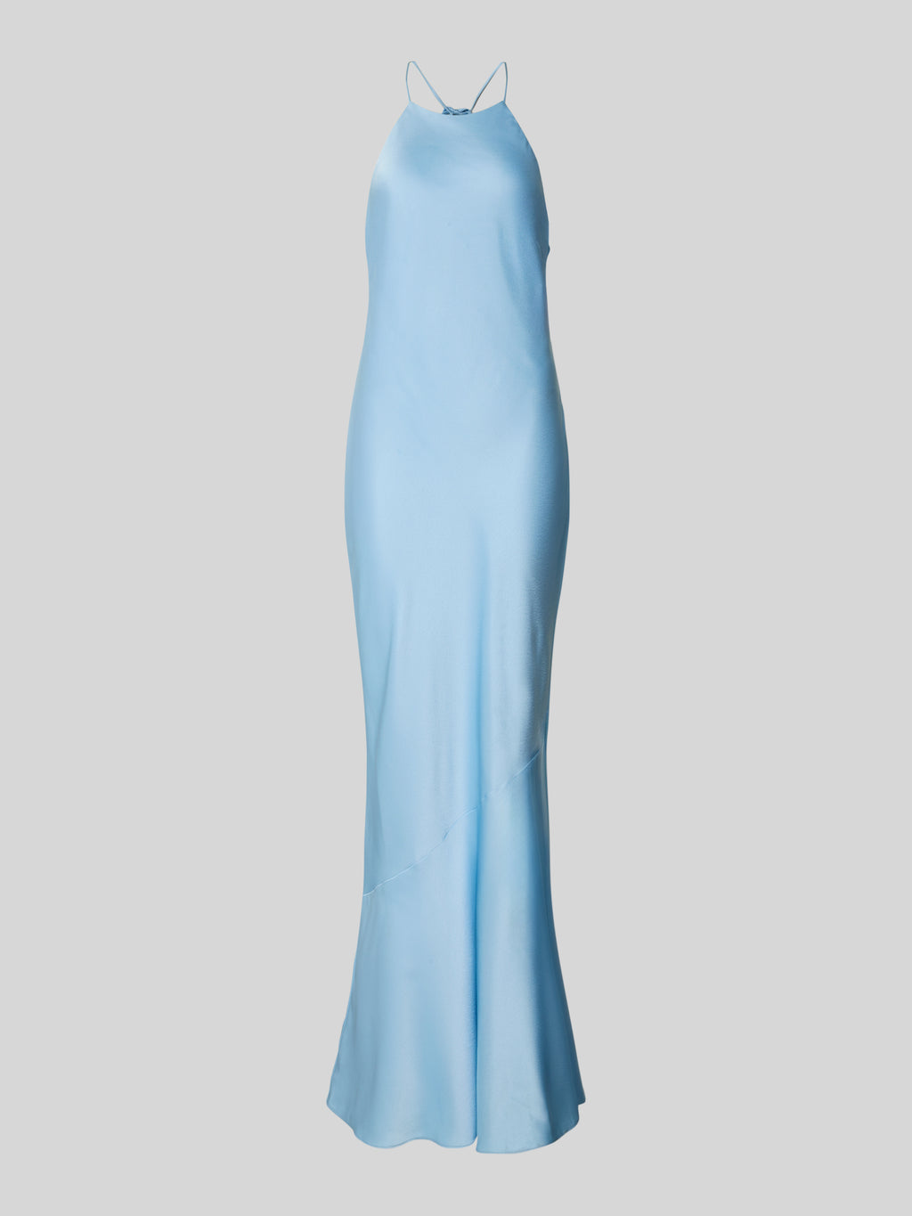 Vestido Maxi Satinado Espalda Descubierta - Vista lateral