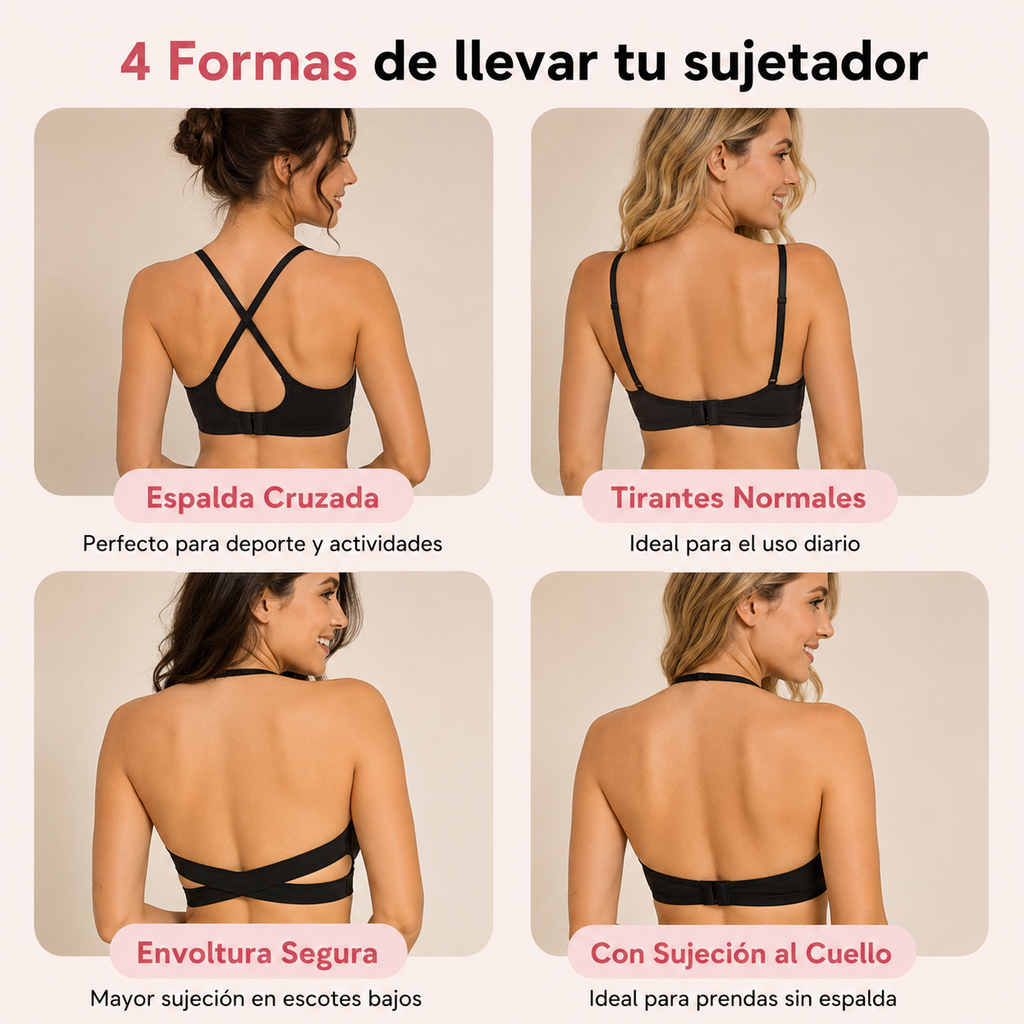 Sujetador 4 en 1 - Modo espalda cruzada y halter