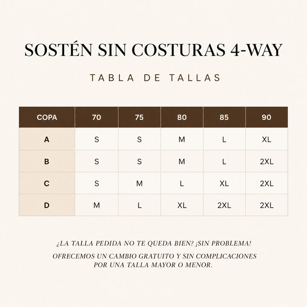 Sujetador Sin Costuras 4 en 1