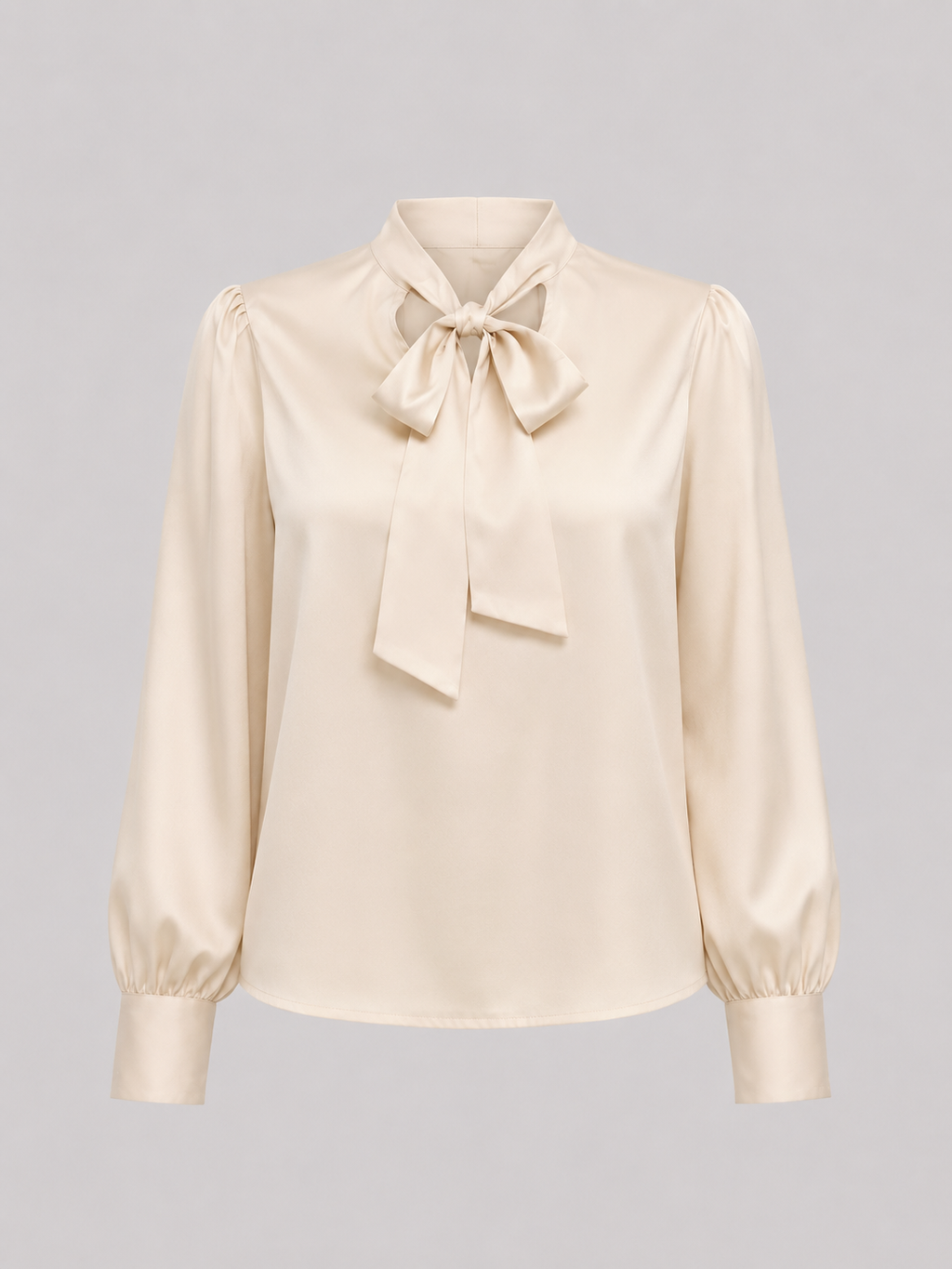 Blusa Satinada con Lazo
