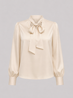 Blusa Satinada con Lazo