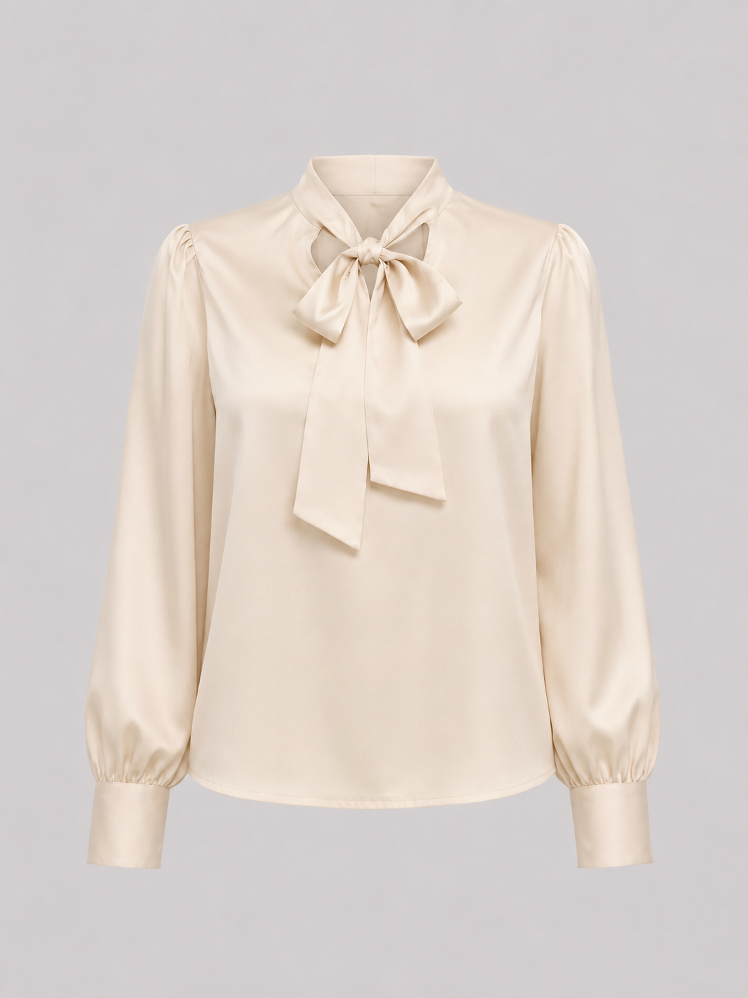 Blusa Satinada con Lazo